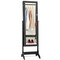 Full Length Mirror Jewelry Cabinet Armoire with Lock and Storage Space
